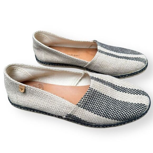 Eric Michael Women's Beige Canvas Slip-On Espadrille Flats EU 40 US 9.5 - 10 - Picture 1 of 14
